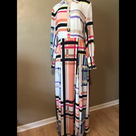 New York & Company | Dresses | Nyco Multicolored Maxi Dress Polyester ...